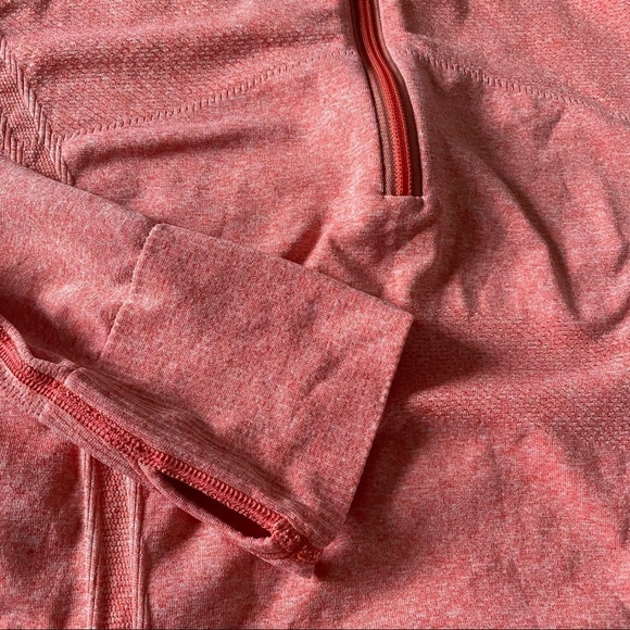 Athleta orange 1/4 zipper closure pullover size L - Picture 6 of 8
